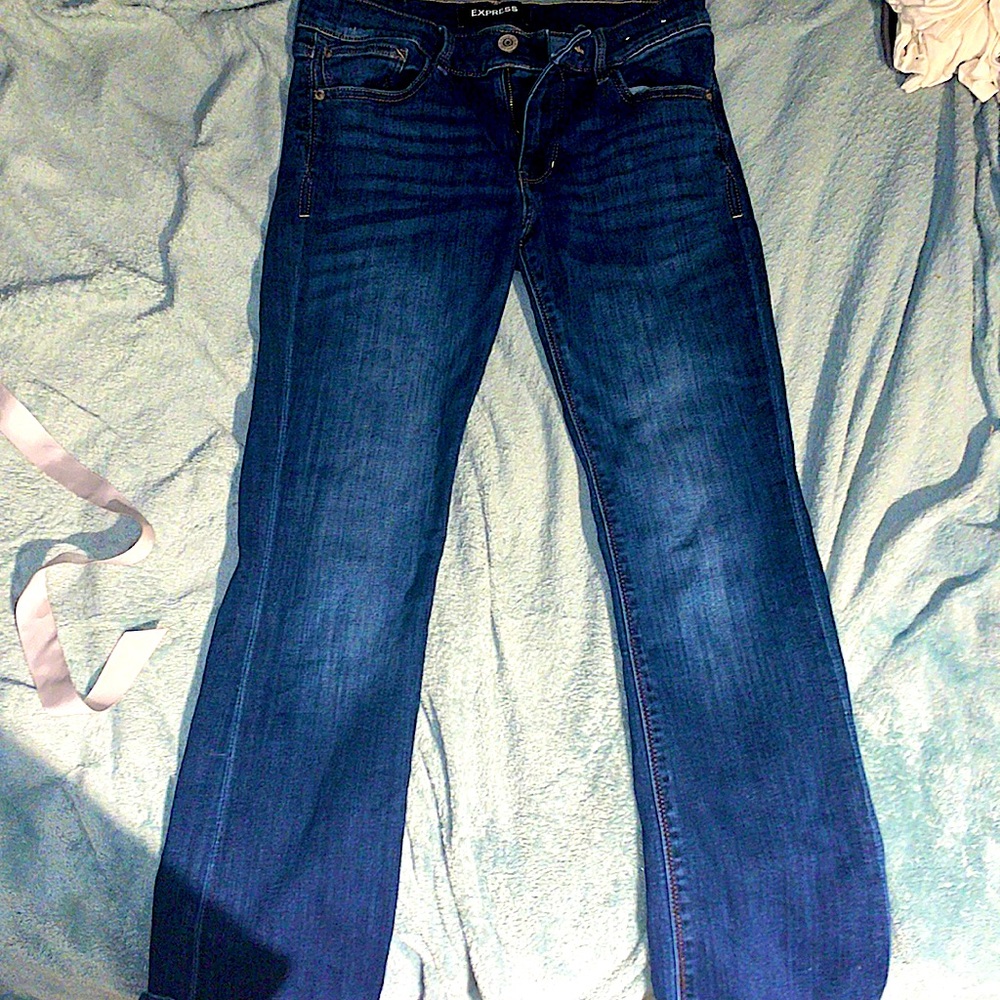 Bootcut dark wash blue jeans size 6